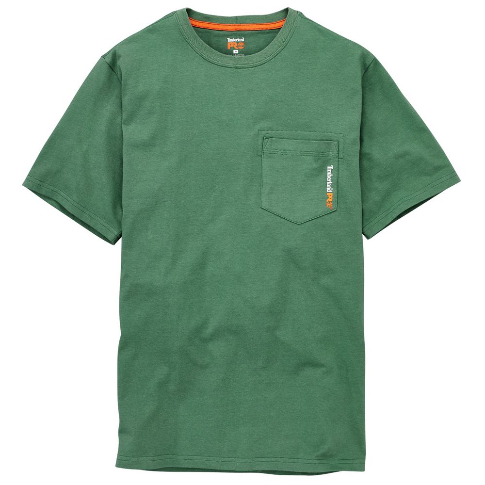 Tricouri Timberland Barbati Verzi - Pro® Short Sleeve Base Plate Wicking - Romania - KMDNCX863